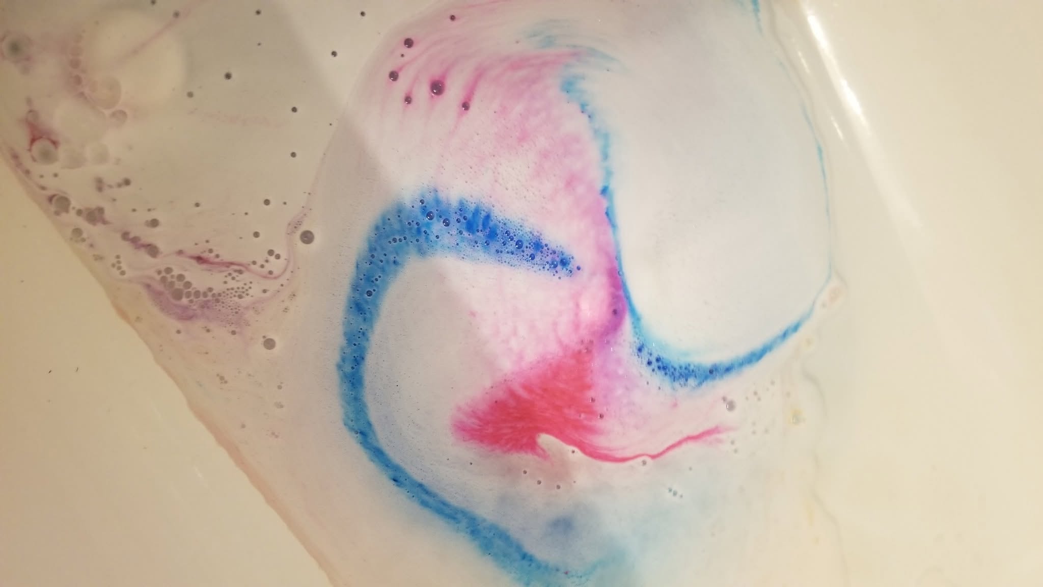 Eucalyptus Bath Bomb in a tub